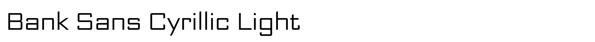 Bank Sans Cyrillic Light image